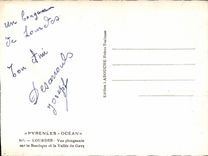 MODERN CARD Lourdes View from above on the basilica and the valley of Gave