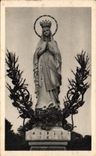 CPA Lourdes the virgin couronnee