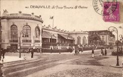 Deauville CPA the flowered beach the casino