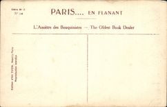 Paris CPA L'ancetre des bouquinistes Notre Dame