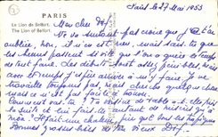 MODERN CARD Paris the lion of Belfort