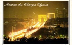 MODERN CARD Paris Avenue of the Elysees Fields