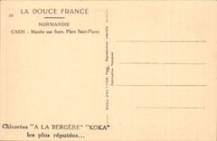 CPA Caen Marche mit den Blumen setzt Saint Pierre