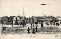 Paris CPA the place of the harmony (plane airplane)