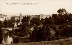 Paris CPA Panorama of the Chaumont Hillocks
