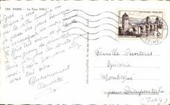 Paris CPA the Eiffel Tower