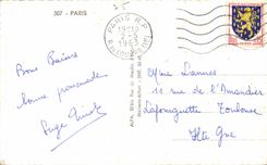 Paris CPM La nuit OPera Sacre Coeur Montmartre Tour Eiffel Notre DAme Arc de triomphe