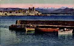 CPA Antibes Seen on the city and the alpine range