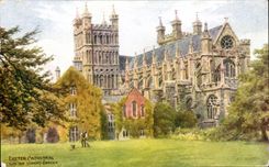 CPA Grande Bretagne Exeter From the bishop's garden