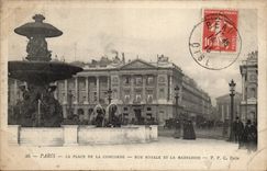 Paris CPA Places harmony Royal Rue and the Madeleine