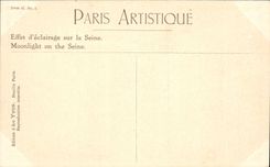 Paris CPA Tour Eiffel Effet d'eclairage sur la Seine
