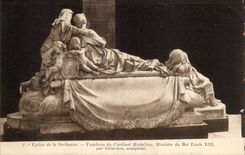 CPA Paris Kirche des Sorbonne Grabs des Cardinal- Richelieuministers fur den Konig Louis XIII durch Girardon