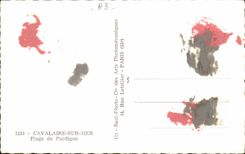 MODERNE KARTE Cavalaire auf Seestrand von pardigon