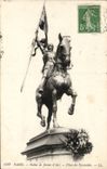Paris CPA Statue of Jeanne of arc Places Pyramids
