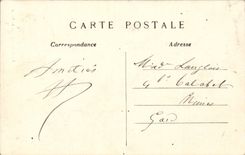 Paris CPA Eiffel Tower Barge