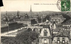 Paris CPA Le panorama des sept ponts