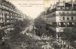 Paris CPA Boulevard Montmartre Vu a vol d'oiseau