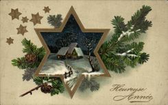 CPA Happy Fantasy year Etoile Star