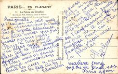 CPA Paris the palate of Chaillot