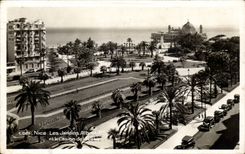 CPA Nice the gardens Albert 1st and the casino of the pier