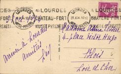 CPA Lourdes the cave of the basilica