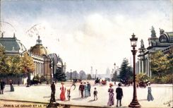 Paris CPA the large one and the small palace