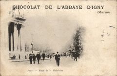 Paris CPA Chocolate of the abbey Of igny Place of the Madeleine