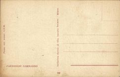 CPA Fantasy Paesaggio Lombardo Italy Italia