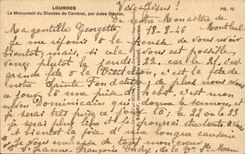 CPA Lourdes the monument of the Cambric diocese per Jules Dechin