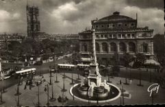 Paris CPA Place du Chatelet et tour Saint Jacques