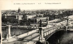 Paris CPA the bridge Alexandre III