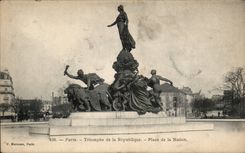 Paris CPA TRiomphe de la Republique Place de la Nation