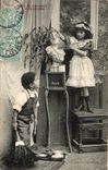 CPA Fantasy Children Manservant and maidservant (negro child of negro color black)