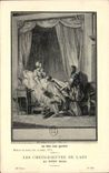 CPA Fantaisie Les chefs d'oeuvre de l'art au 18eme la fille mal gardee Moreau le jeune 