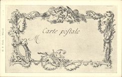 CPA Fantaisie Les chefs d'oeuvre de l'art au 18eme Scene de l'ecole des femmes Moliere Moreau le jeune