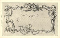 CPA Fantaisie Les chefs d'oeuvre de l'art au 18eme Le lever Moreau le jeune