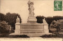 Military CPA special School the monument of raised Saint Cyr tombs with the field of honor (militaria)