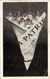 CPA Fantasy Children Fatherland Militaria Newspaper