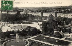 Paris CPA Panorama du jardin des Tuileries et de la rue de rivoli