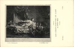 CPA Les chefs d'oeuvre de l'art au 18eme La crainte Le Prince