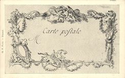 CPA Les chefs d'oeuvre de l'art au 18eme Les amusements de l'hiver Luge Boucher