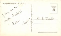 MODERN CARD Drill of Troncais pond of Piret