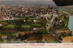 CPA Beziers Seen air the college of boys Cathedral St Nazaire Rivier d' Orb