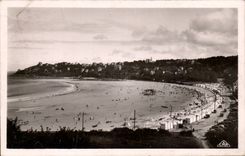 CPA Perros Guirec the beach of Trestraou