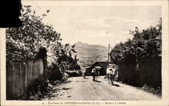 CPA Umlagerungen CApvern les Bains der Ruckkehr zum Vieh verschuttet (Rinder)