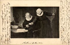 CPA Constructeur de Marine et sa femme Rembrandt