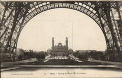 Paris CPA Champ de Mars Trocadero Eiffel Tower