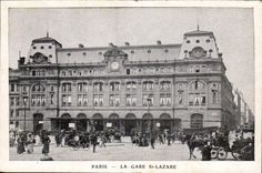 Paris CPA La gare Saint Lazare