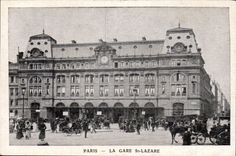 Paris CPA Train station Saint Lazare