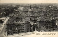 Paris CPA Panorama sur la Prefecture de police et la Saine Chapelle